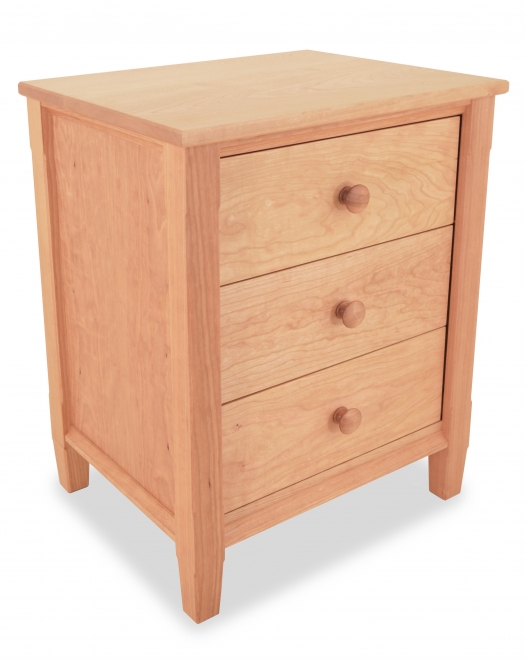 Shaker 3 Drawer Nightstand ShakerCherry Maple Corner Woodworks